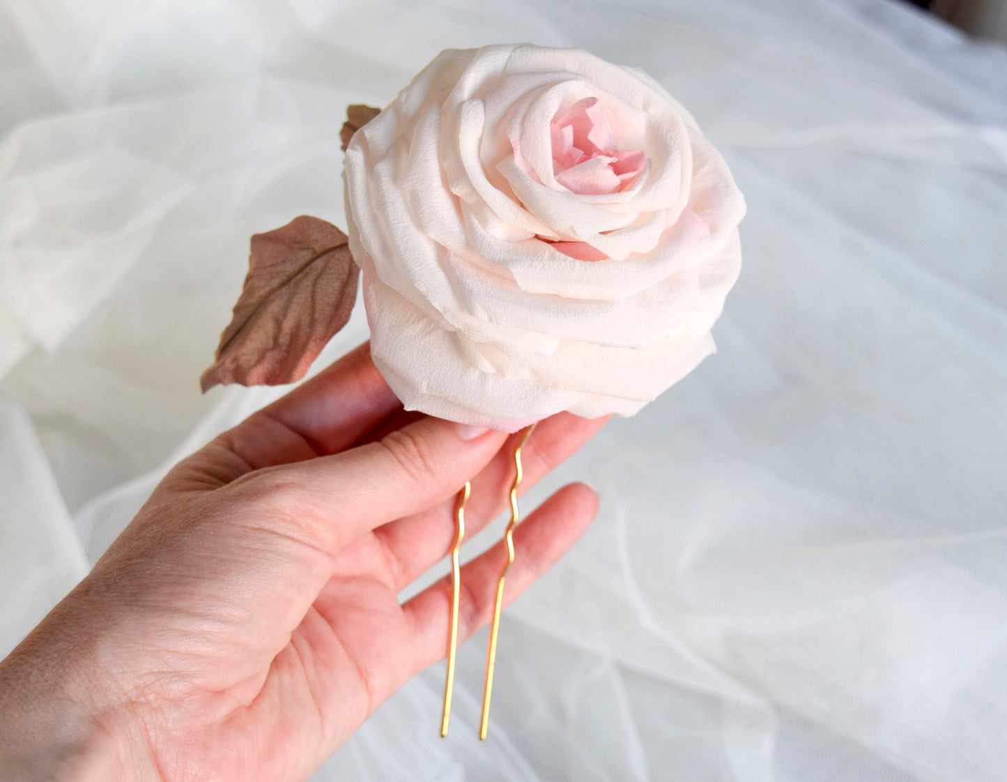 Large Hairpin with Rose