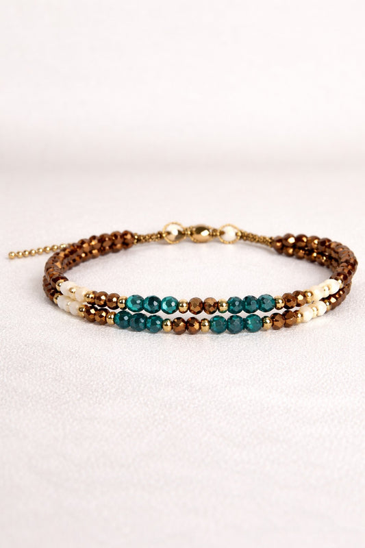 Pulsera Serena Azul-Tierra.