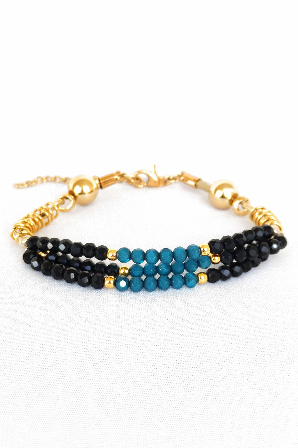 Pulsera Serena Negro & Turquesa.