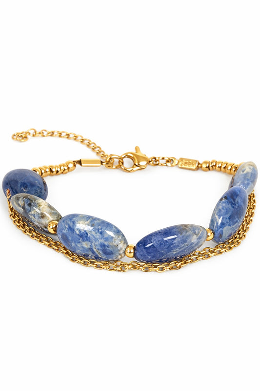 Pulsera de amatistas azules.