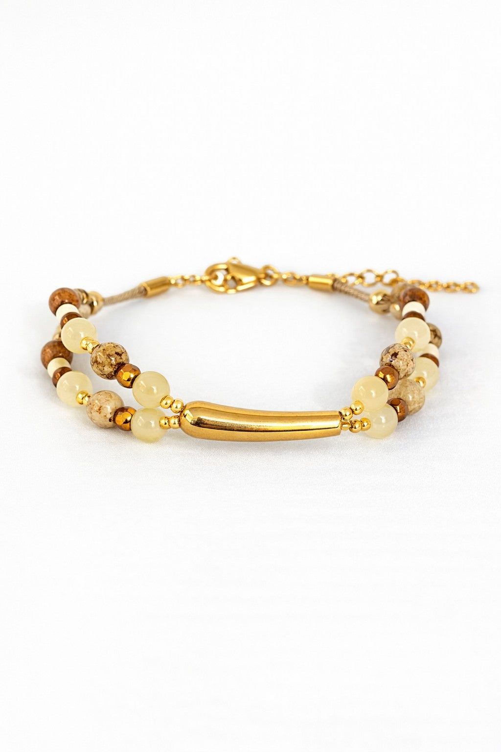 Pulsera de jade y angelita.