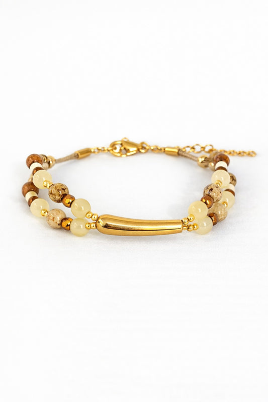 Pulsera de jade y angelita.