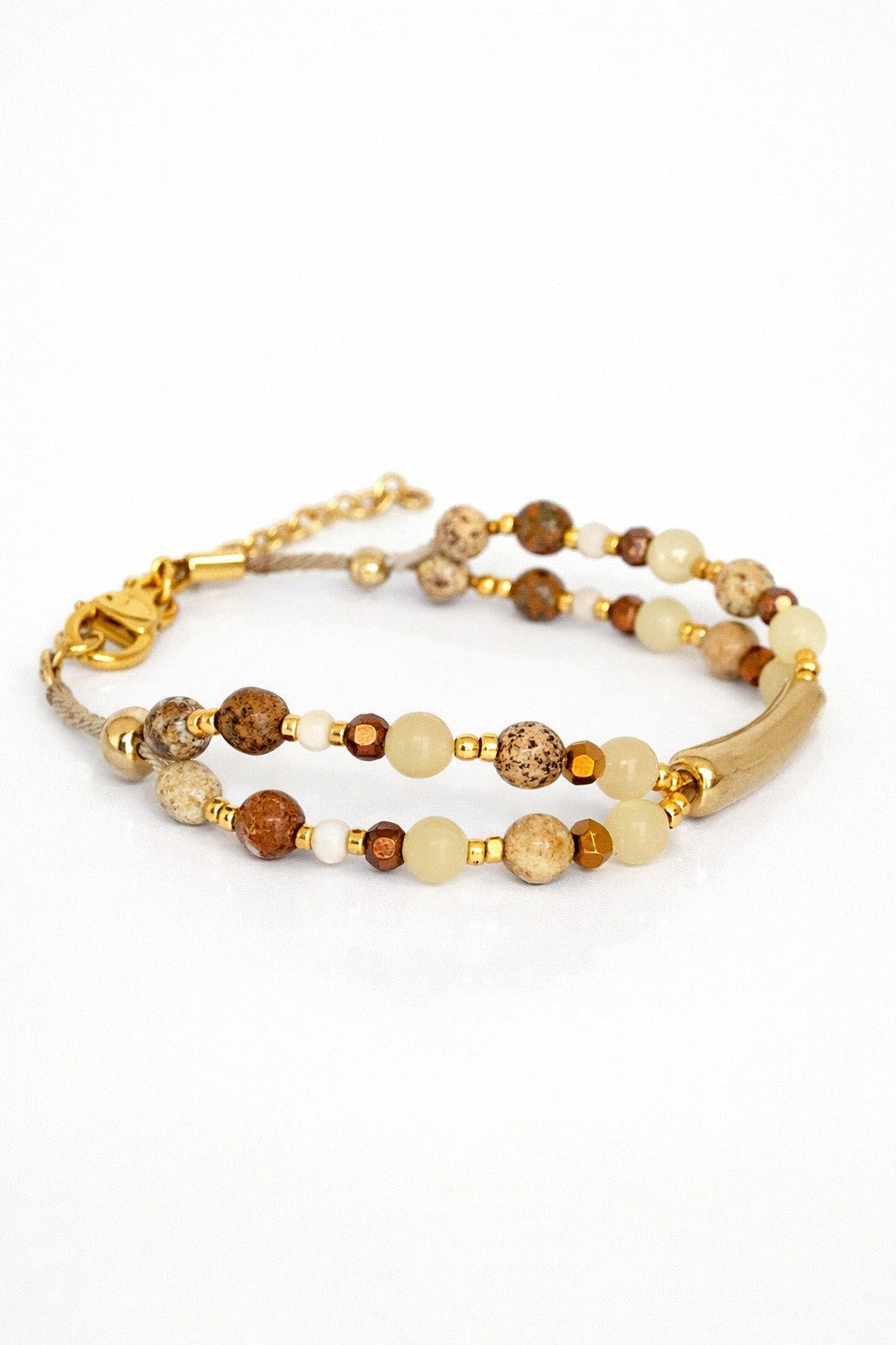 Pulsera de jade y angelita.