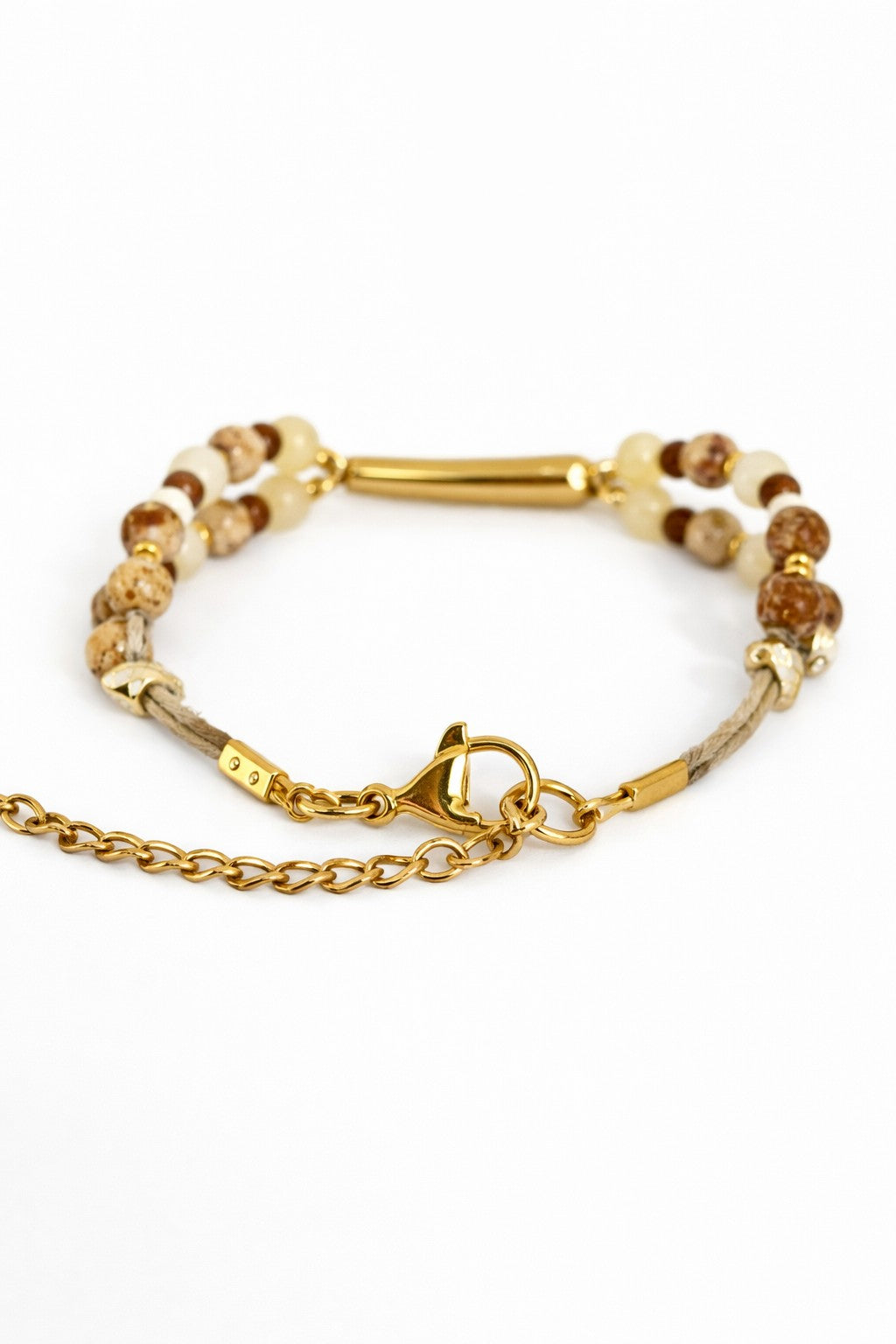 Pulsera de jade y angelita.