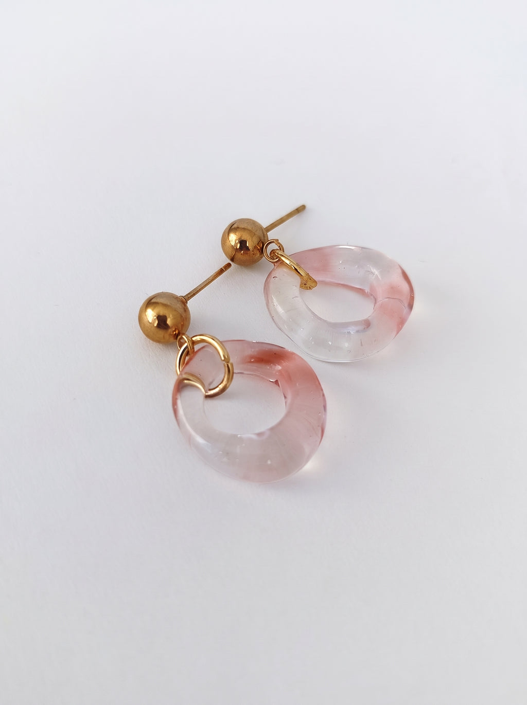 Pendientes de anilla transparentes