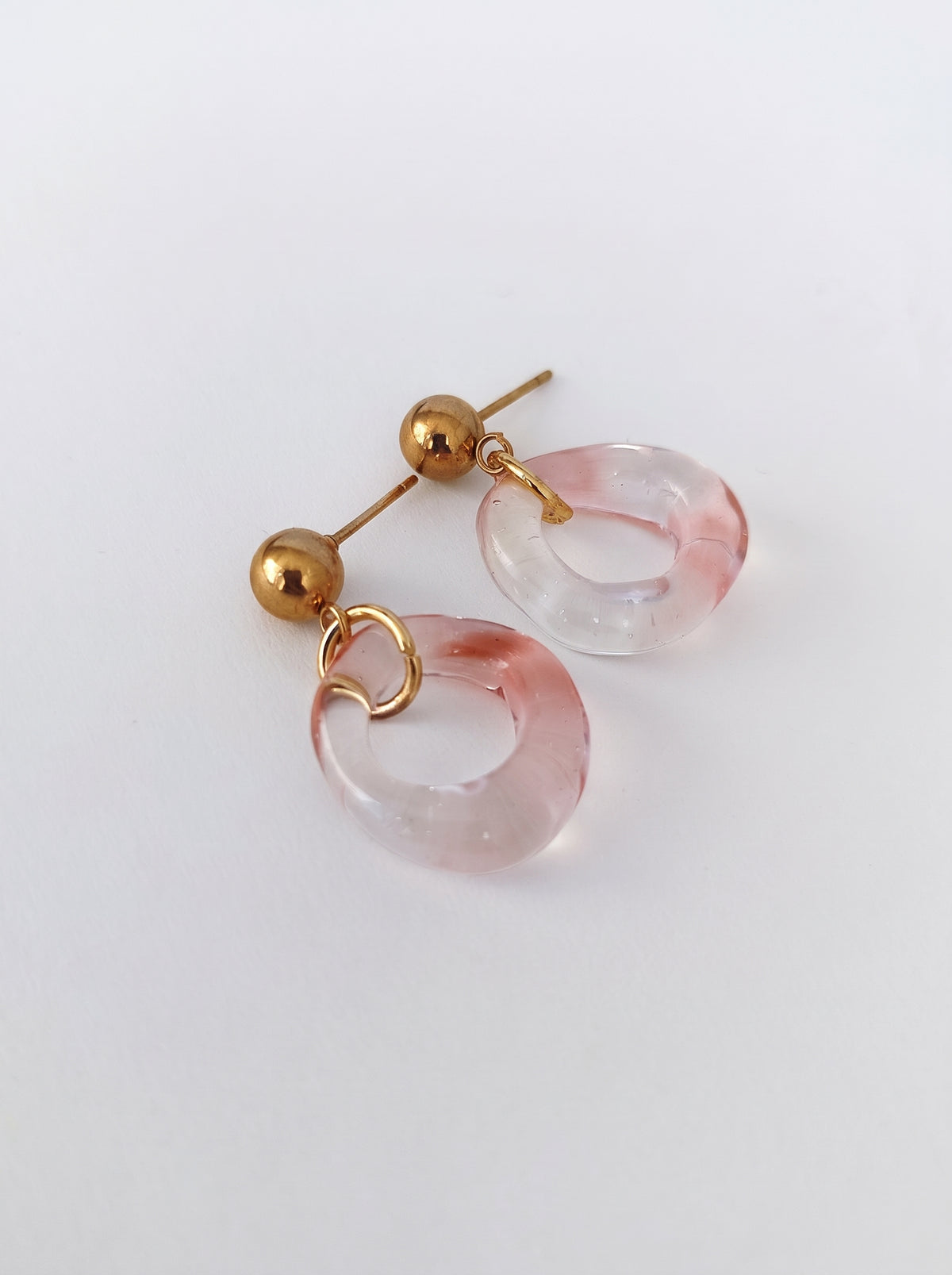 Pendientes de anilla transparentes