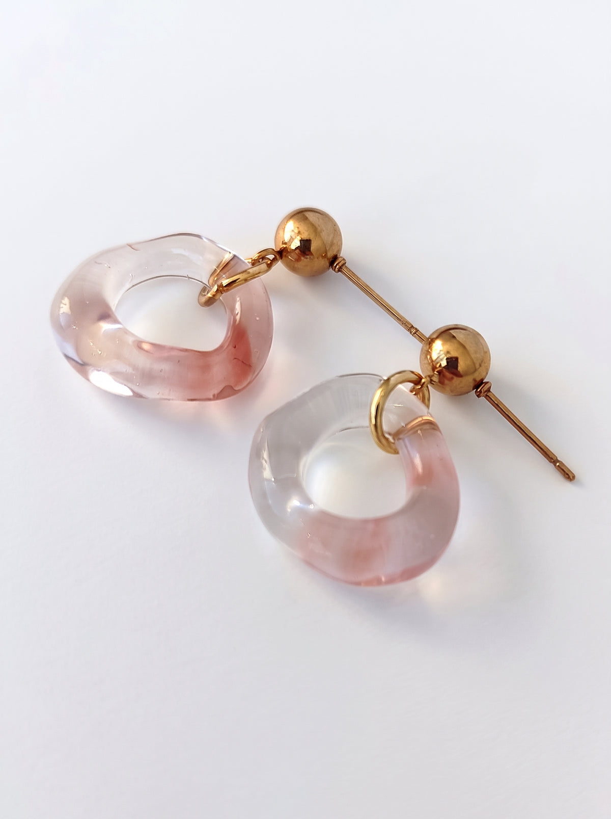 Pendientes de anilla transparentes