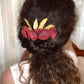 Chocolate Cosmos flower headdress.