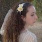 Diadema de margaritas para boda, Diadema floral para mujer, Diadema blanca para invitada, Diadema de flores blancas para comunión.