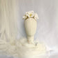Tocado floral para novia, Tocado fascinator de flores blancas para invitada, corona de flores nupcial, Diadema de flores blancas de seda.