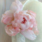 Tocado de encaje para novia, Velo con flor rosa para novia, Tocado romantico de novia.