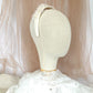 Diadema de encaje y flores blancas, tocado de novia marfil con flores y perlas, diadema elegante para niña, tocado de novia sencillo, diadema blanca para fiesta.