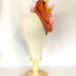 Tocado naranja con mariposas, tocado para invitada de boda con mariposas rosas y naranjas, mini sombrero melocotón para fiesta con mariposas.