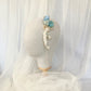 Diadema elegante para niña, Diadema azul para primera comunión, Adorno para el pelo con flores azules para niña, tocado rústico para niña.