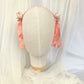 Diadema elegante para niña, diadema primera comunión, diadema rosa y beige de niña, diadema para fiesta de niña.