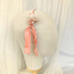 Diadema elegante para niña, diadema primera comunión, diadema rosa y beige de niña, diadema para fiesta de niña.