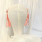 Diadema elegante para niña, diadema primera comunión, diadema rosa y beige de niña, diadema para fiesta de niña.