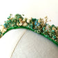 Diadema bohemia de paniculata preservada en tonos alegres.