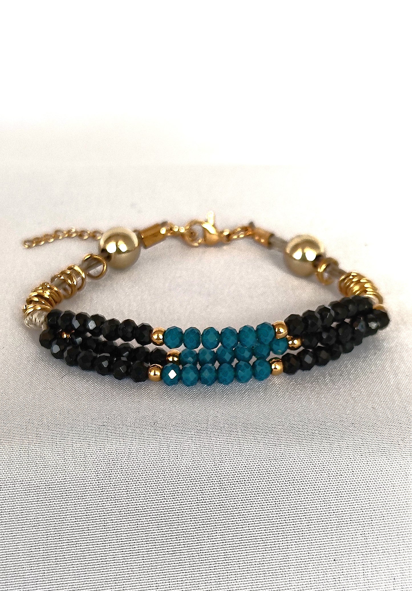 Pulsera Serena Negro & Turquesa.