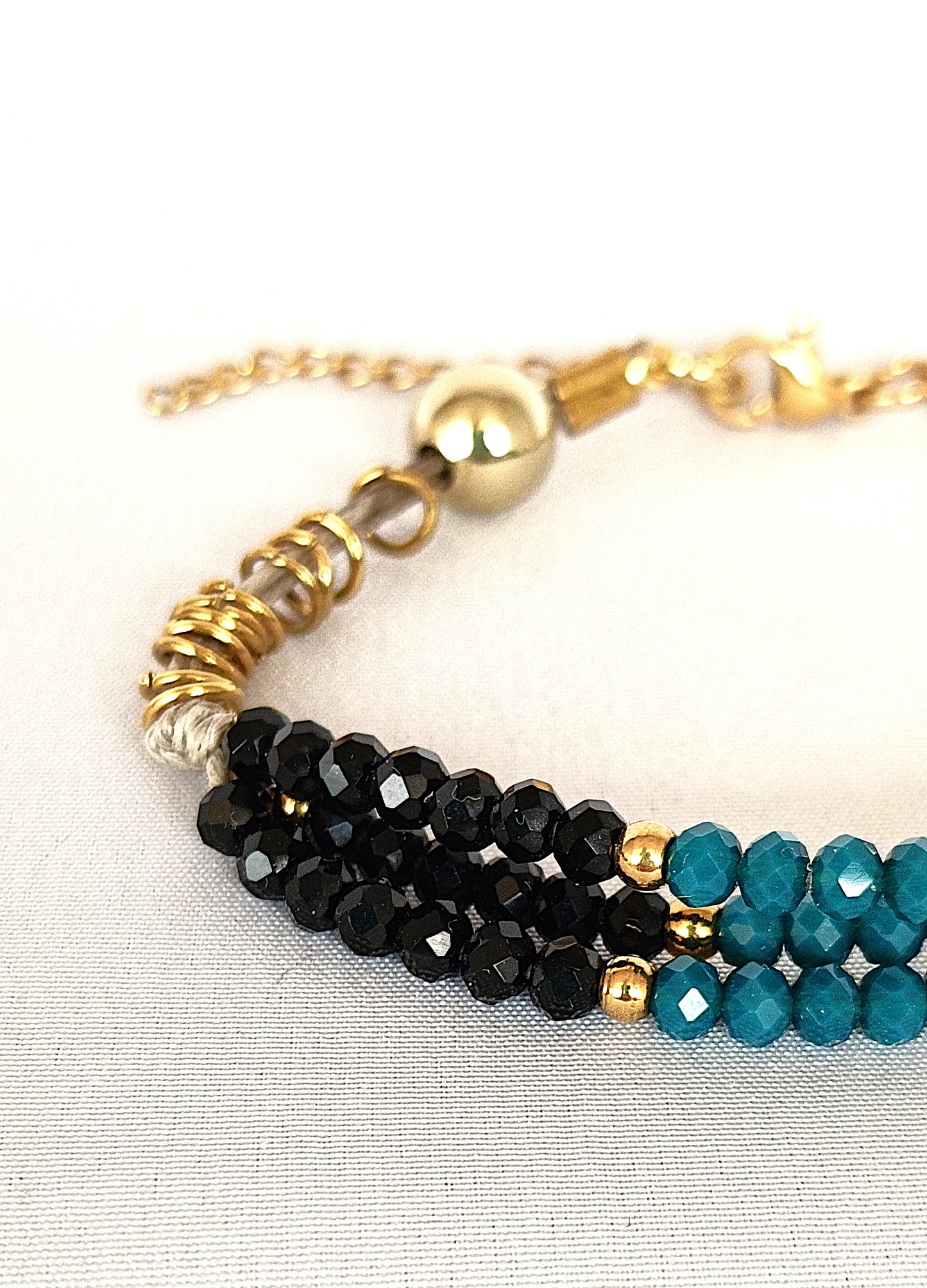 Pulsera Serena Negro & Turquesa.