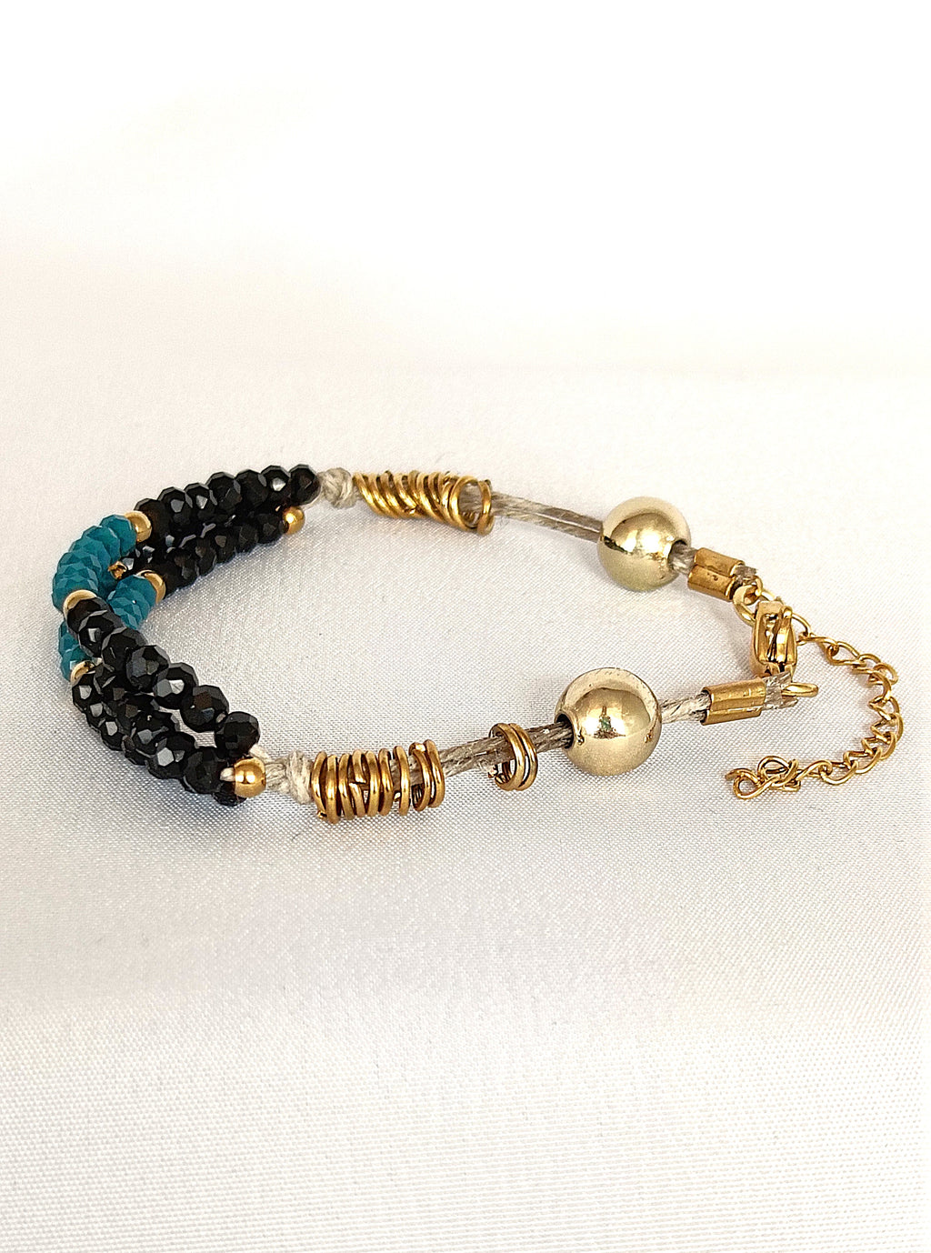 Pulsera Serena Negro & Turquesa.