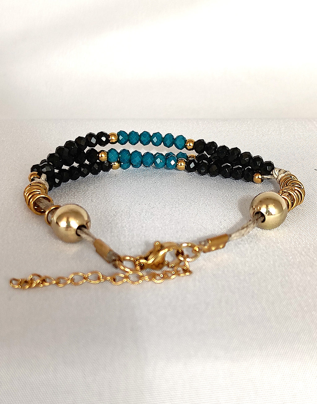 Pulsera Serena Negro & Turquesa.