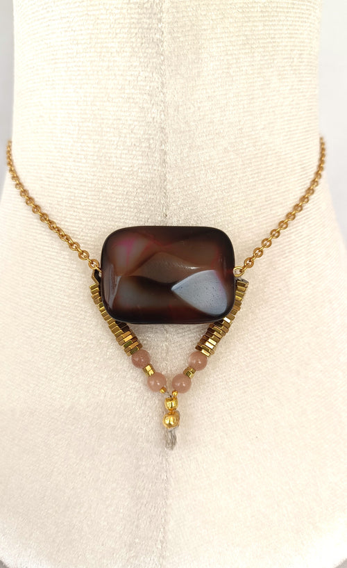 Cadena con ágata.