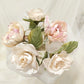 Ramo de flores de seda para novia. Ramo de gardenias y peonías de seda para novia.