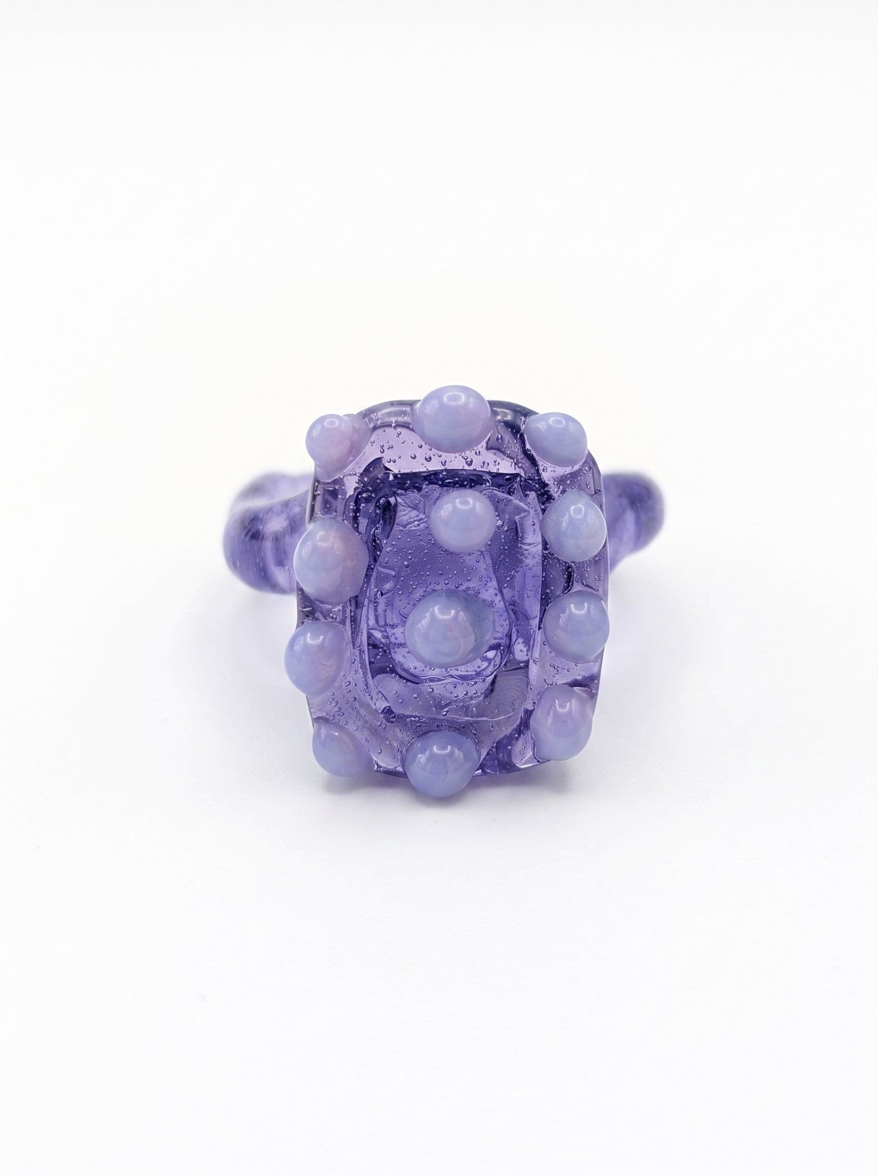 Anillo de vidrio morado