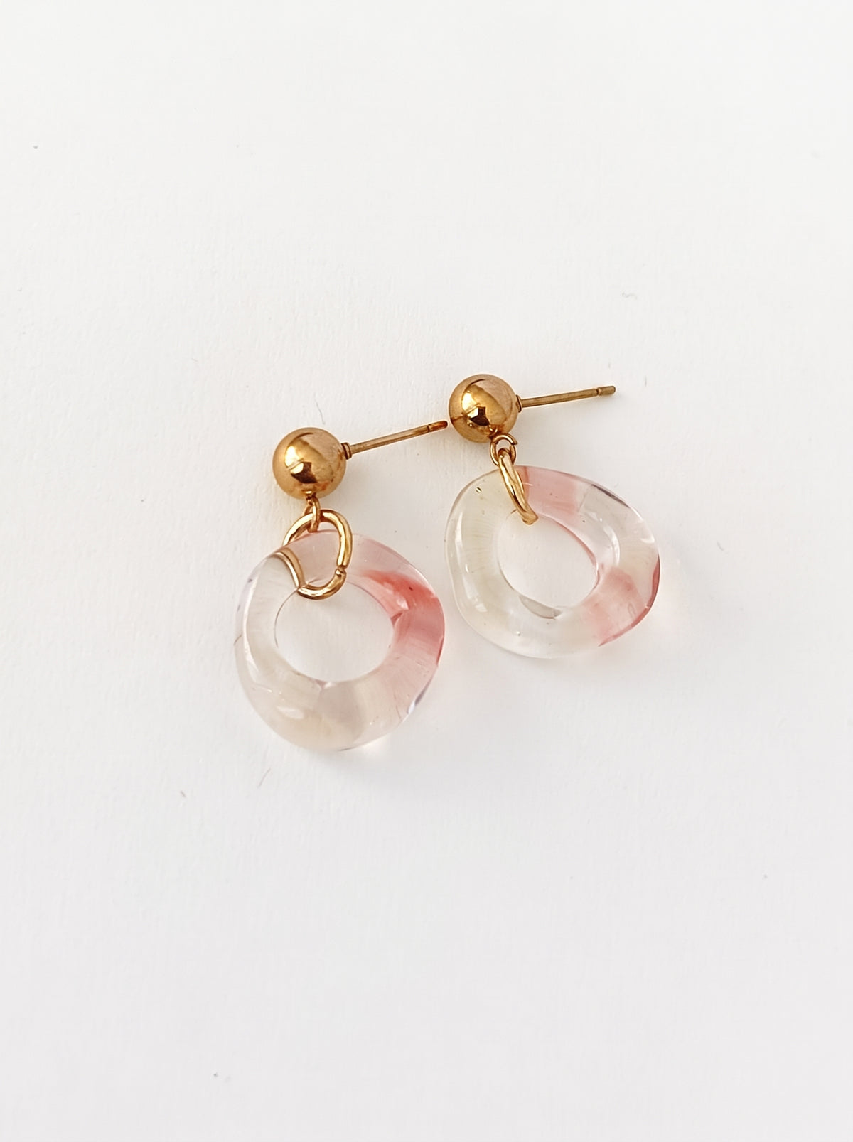 Pendientes de anilla transparentes
