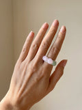 ANILLO DE VIDRIO BLANCO ROSA Y VERDE.