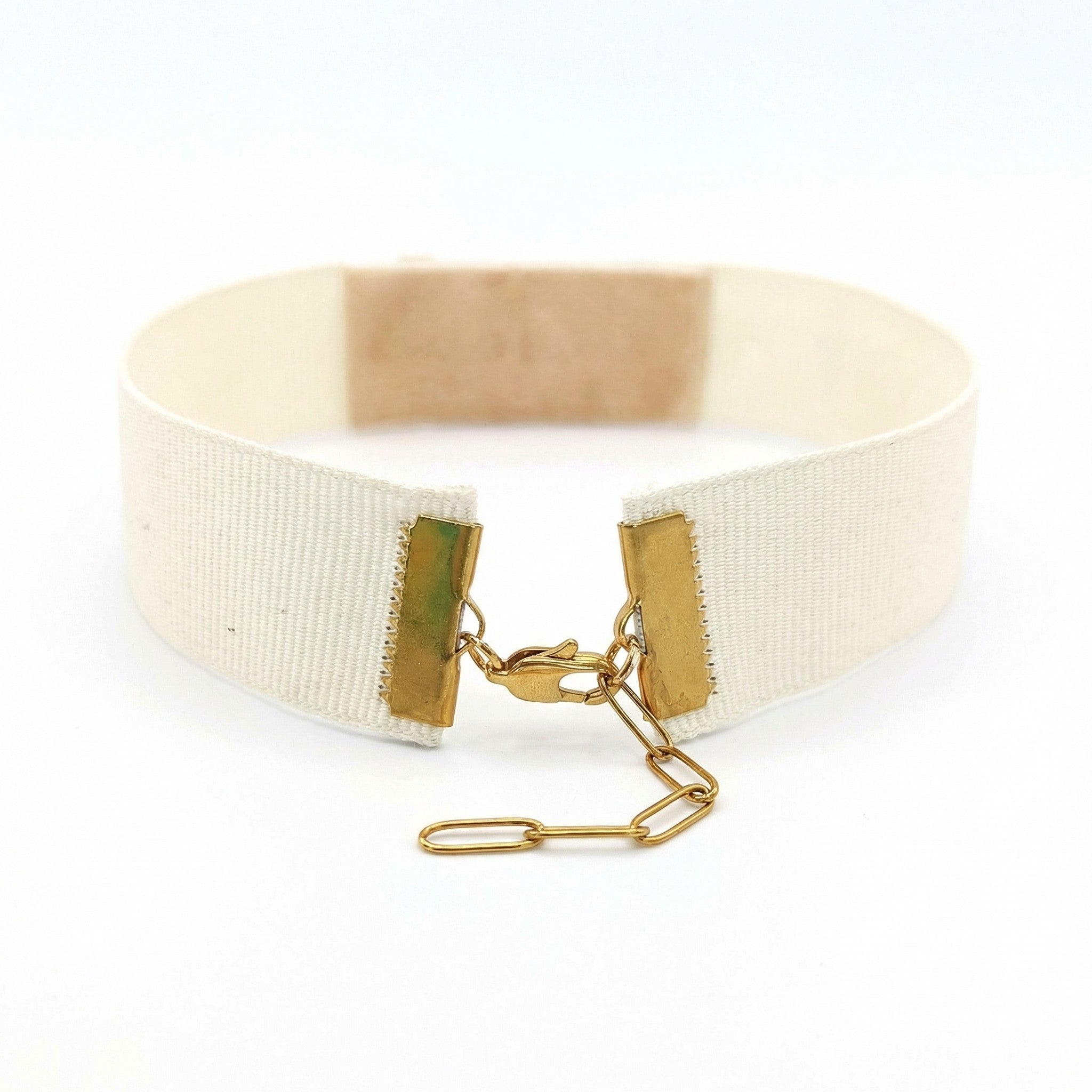 Choker de nacar y amazonita.