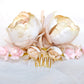 Toasted peonies headdress.