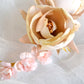 Toasted peonies headdress.