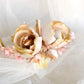 Toasted peonies headdress.