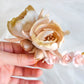 Toasted peonies headdress.
