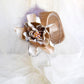Silk flower headdress.