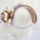 Silk flower headdress.