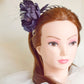 Diadema para boda. Diadema elegante blanca y negra. Diadema para invitada, tocado fascinator con flor negra.