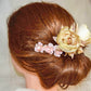 Toasted peonies headdress.