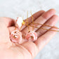 Pink roses bow hairpins.
