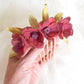 Chocolate Cosmos flower headdress.