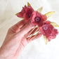 Chocolate Cosmos flower headdress.