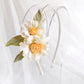 Diadema de margaritas para boda, Diadema floral para mujer, Diadema blanca para invitada, Diadema de flores blancas para comunión.
