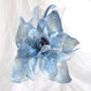 Diadema con flor azul para invitada. Tocado floral para boda, Flor de seda azul para madrina.